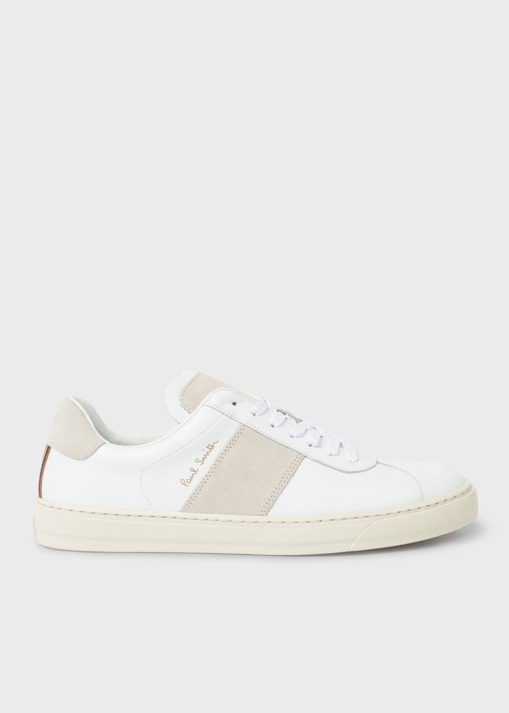 Paul Smith Men's White Leather 'levon' Trainers