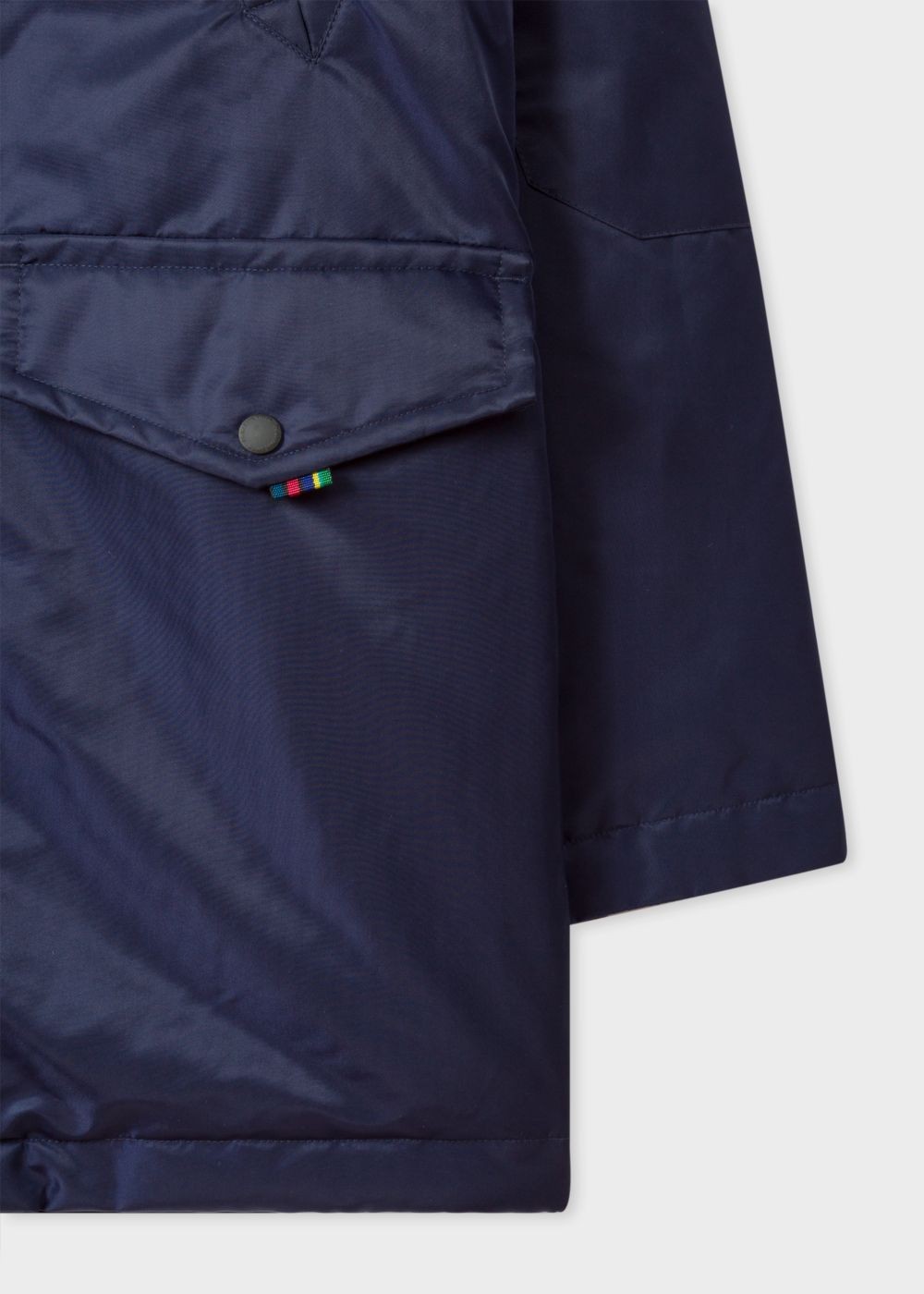 Paul Smith Mens's Navy Quilted Down-Filled Parka Clothing