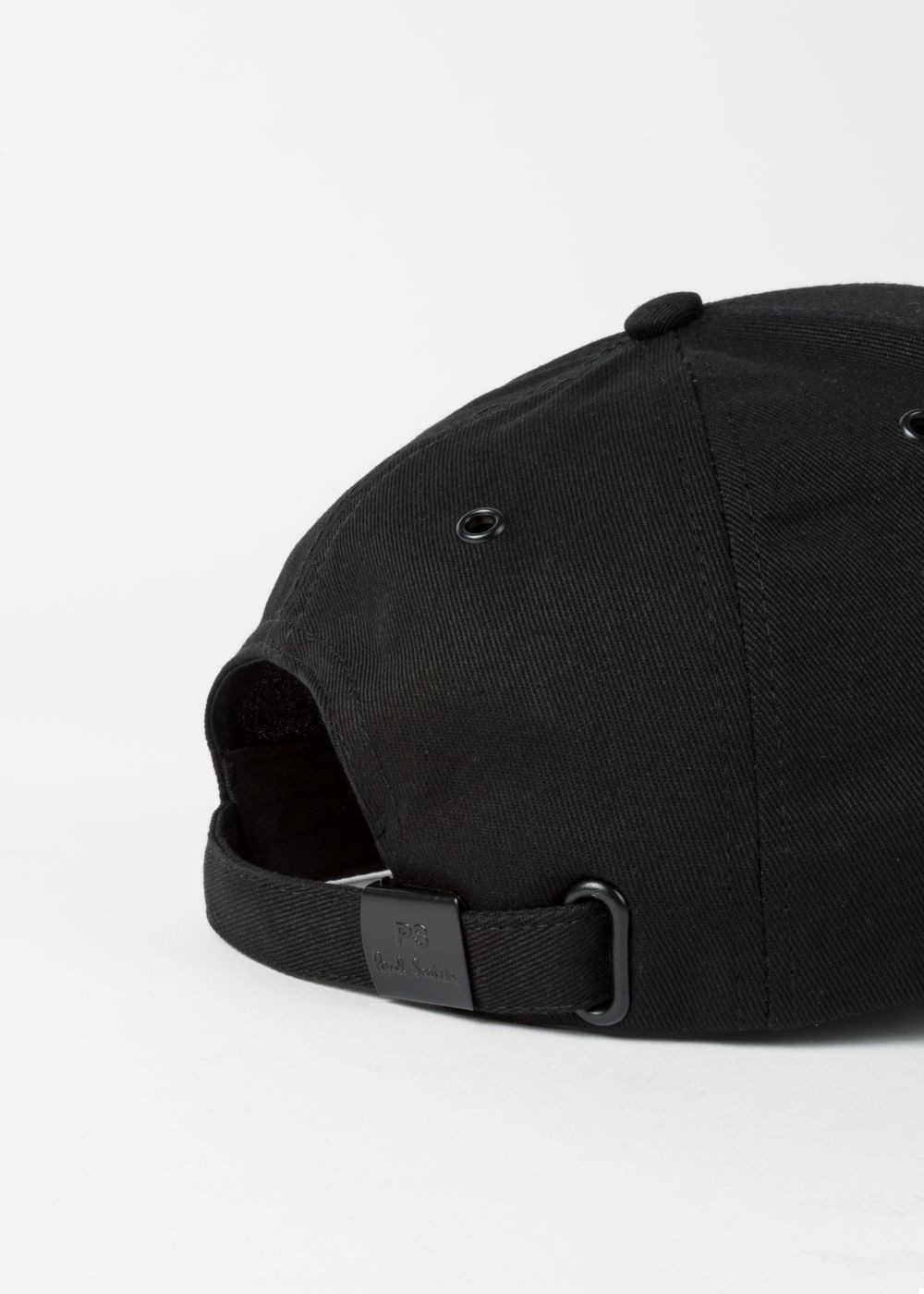 Paul Smith Mens's Black Cotton Zebra Logo Baseball Cap