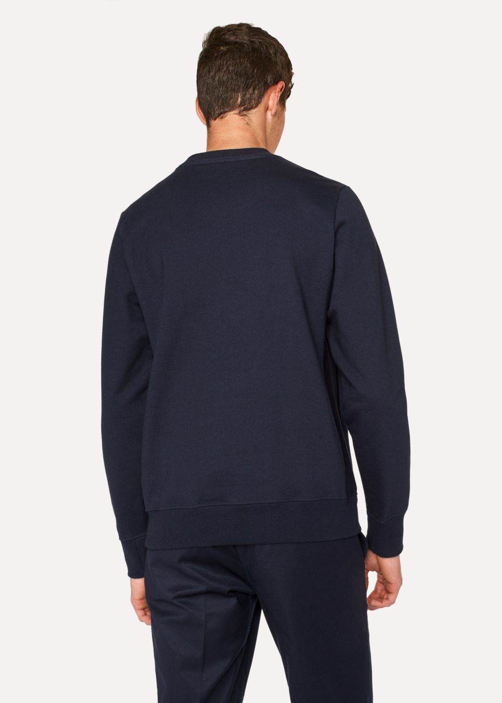 Paul Smith Men's Navy Organic-Cotton Embroidered Zebra Sweatshirt