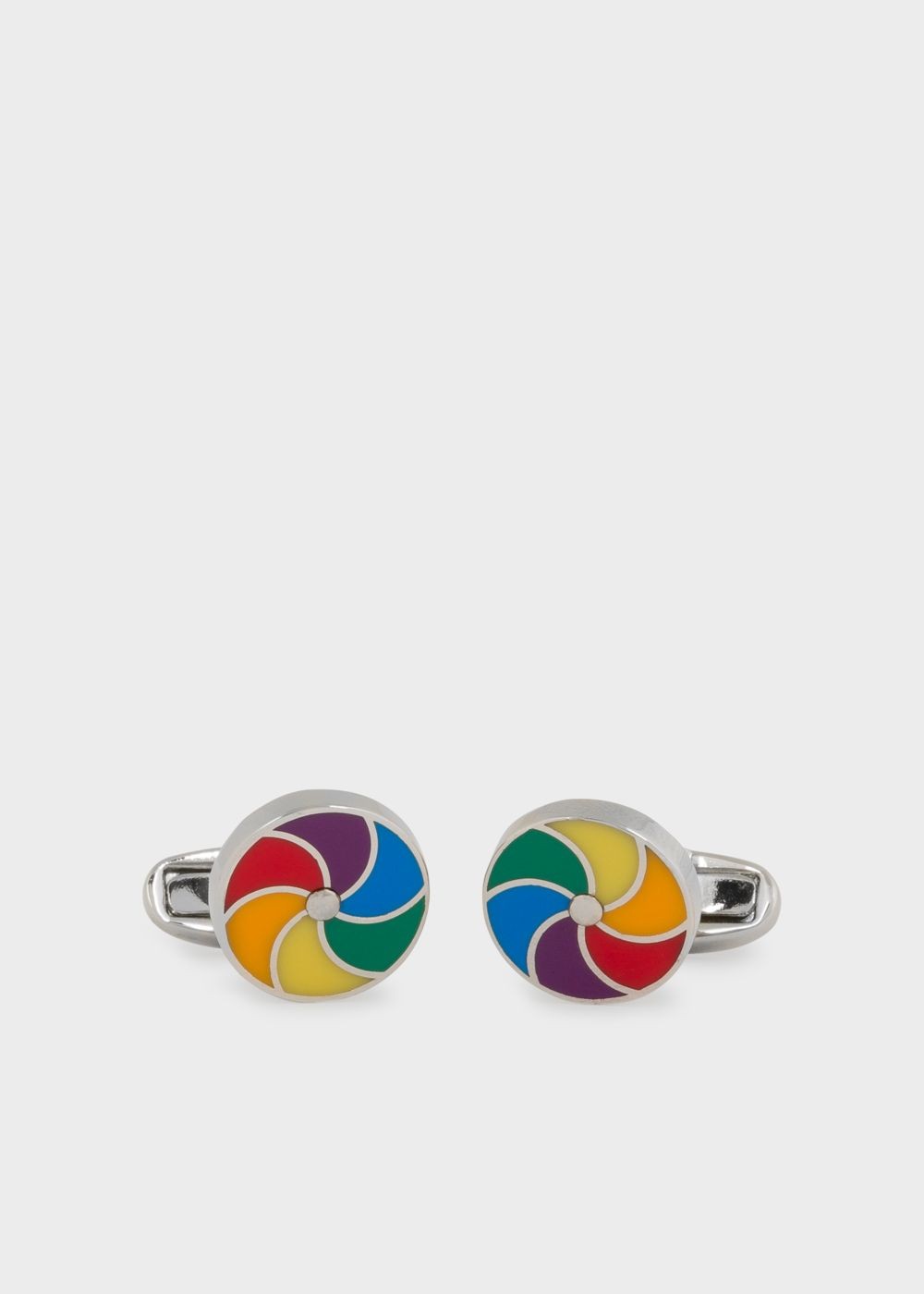 Paul Smith Mens's Multi-Colour Whirligig Cufflinks Accessories