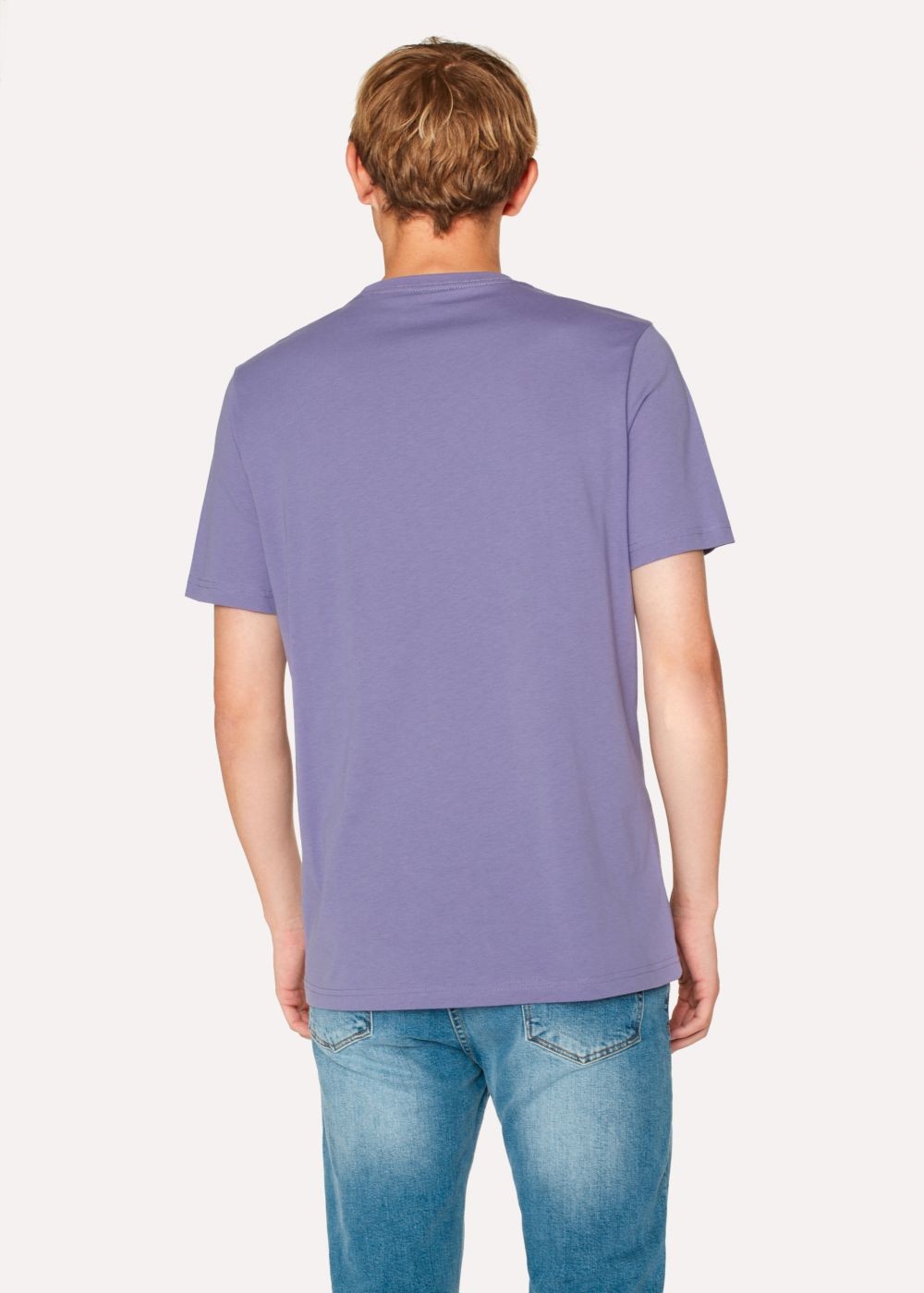 Paul Smith Men's Lilac Organic-Cotton Zebra Logo Shirts