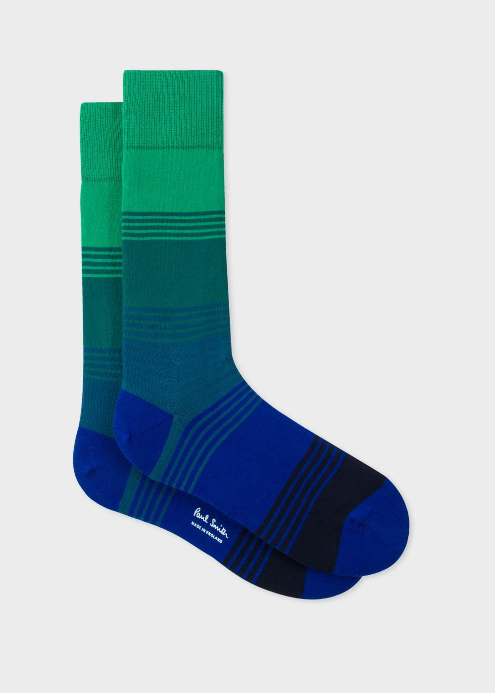 Paul Smith Men's Green Gradient Stripe Socks