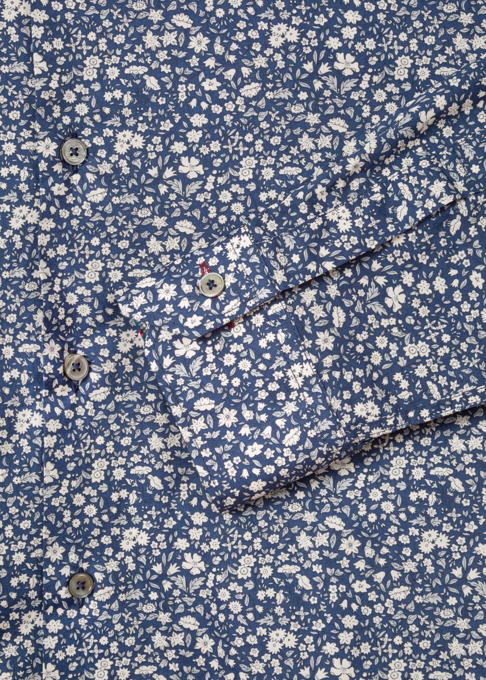 Paul Smith Mens's Tailored-Fit Navy Liberty Floral Print shirt