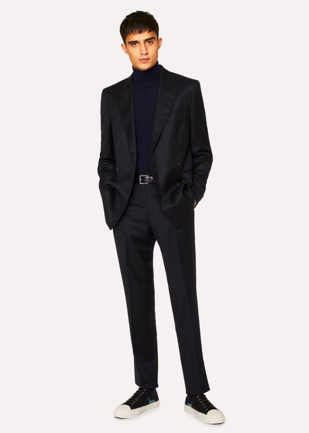 Paul Smith Men's Black Double-Breasted Wool Suit