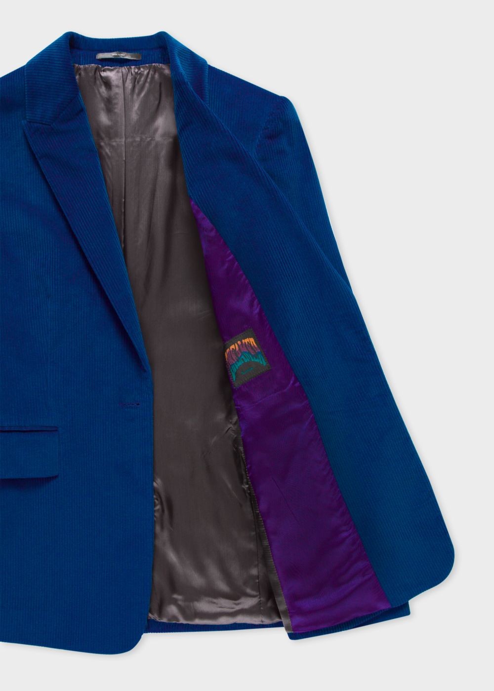 Paul Smith Women's Slim-Fit Blue Corduroy Stretch-Cotton Blazer Clothing