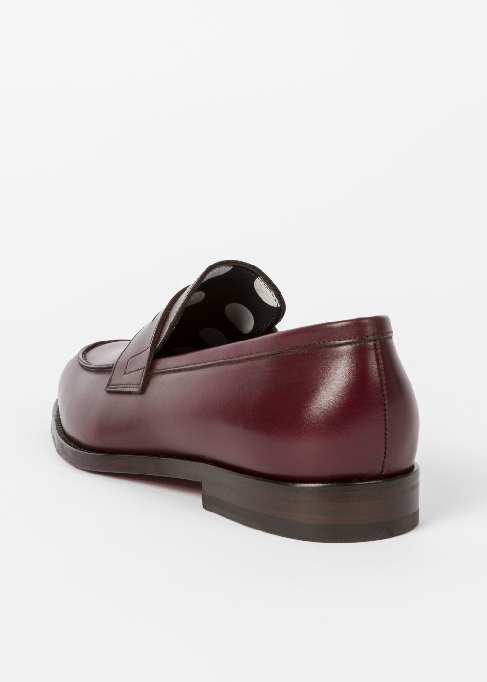 Paul Smith Mens's Bordeaux Leather 'wolf' Loafers Shoe