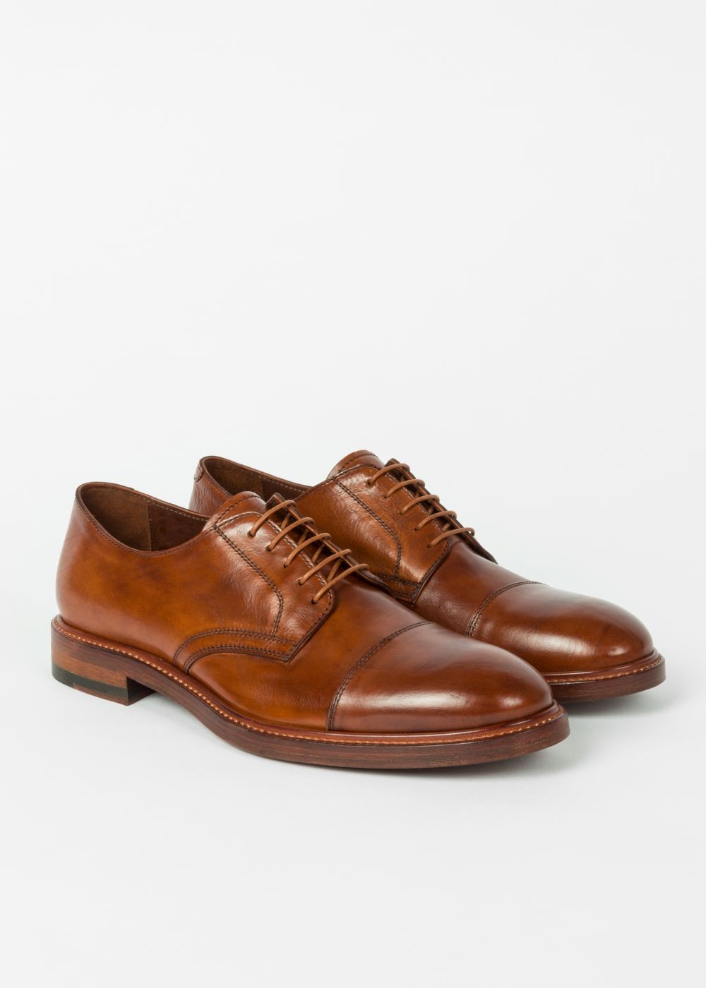 Paul Smith Mens's Tan Leather 'rosen' Derby Shoe