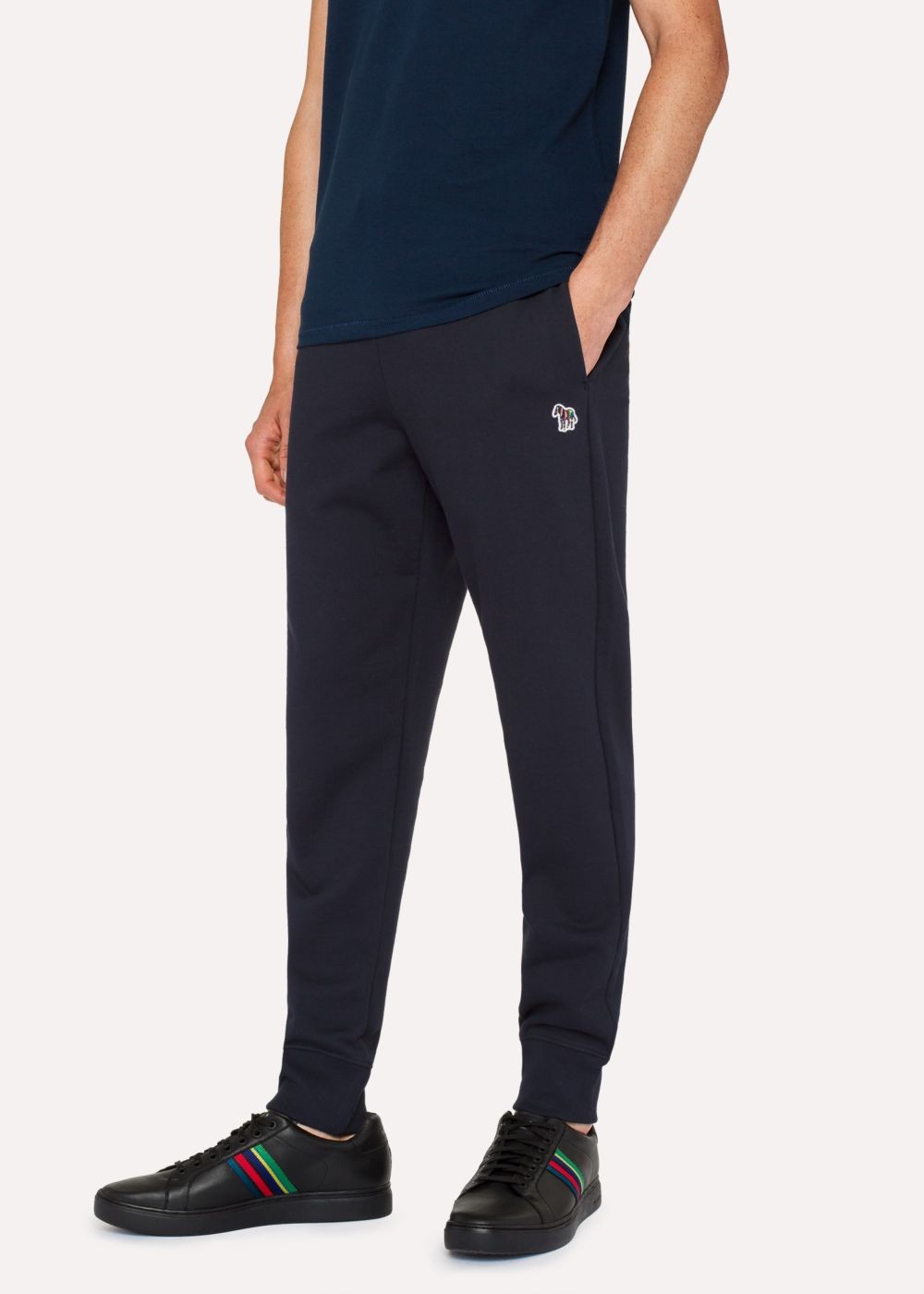 Paul Smith Men's Dark Navy Zebra Logo Cotton SweatPants