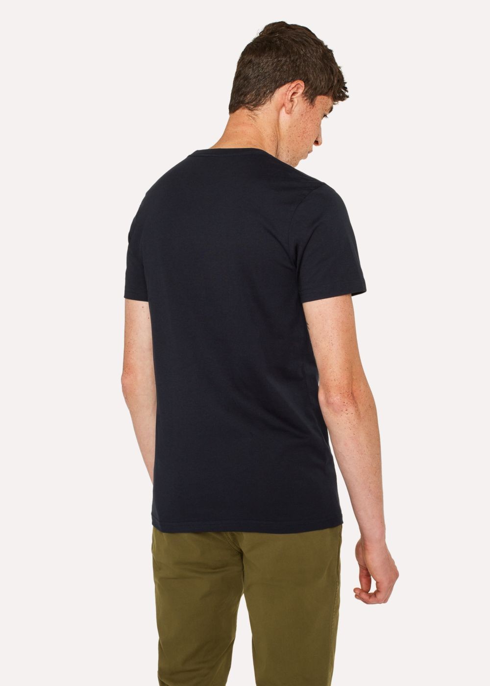 Paul Smith Men's Slim-Fit Dark Navy Circle Print Organic-Cotton shirt