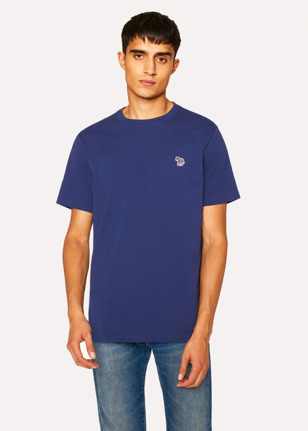 Paul Smith Men's Indigo Organic-Cotton Zebra Logo T-Shirt