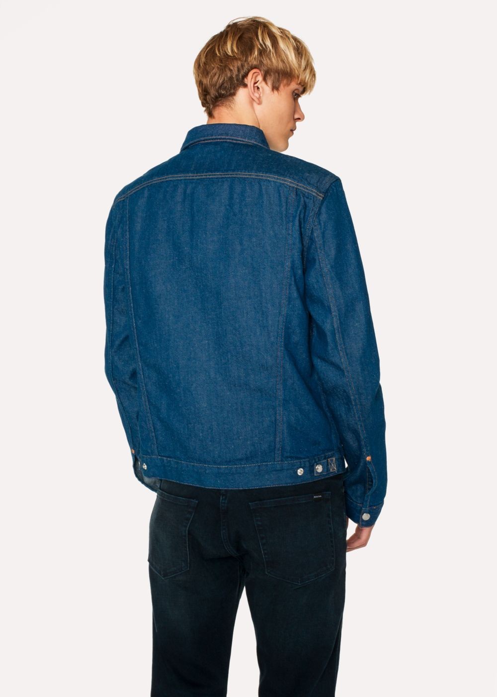 Paul Smith Men's Indigo Rinse Pleat-Front Denim Jacket