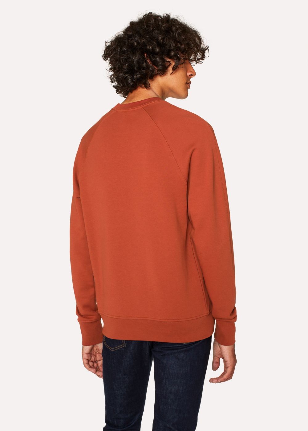 Paul Smith Men's Burnt Orange Cotton Raglan Sweatshirt