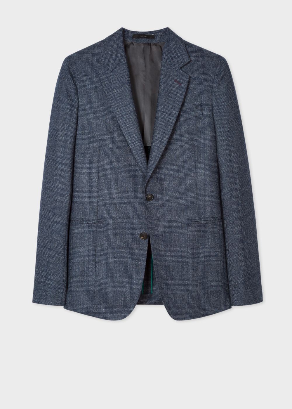 Paul Smith Men's Tailored-Fit Loro Piana Navy Dream Tweed Blazer Clothing