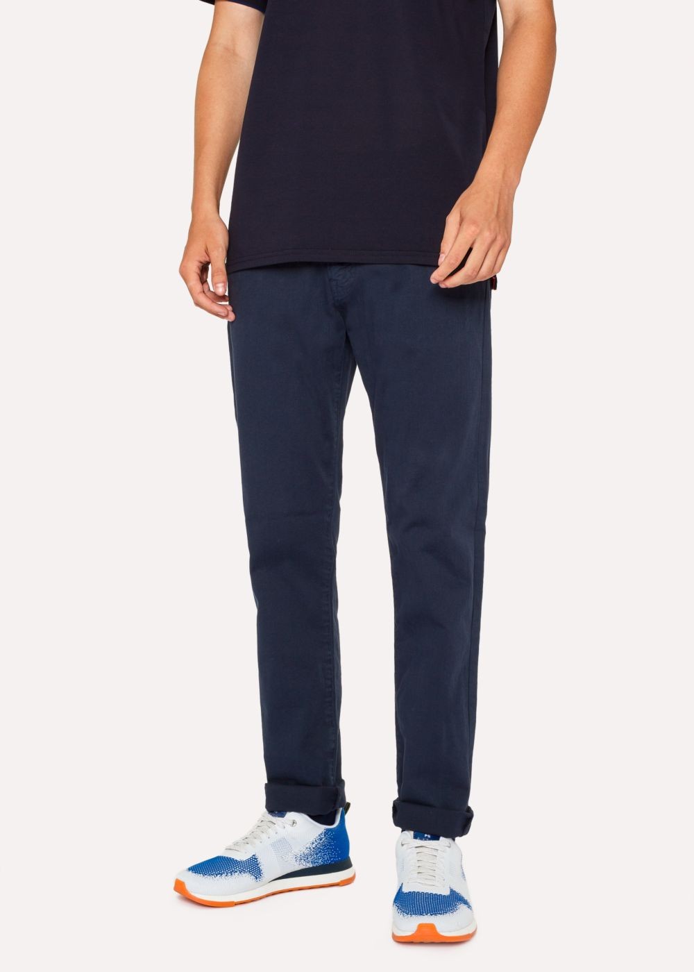 Paul Smith Men's Tapered-Fit Navy Garment-Dye Jeans