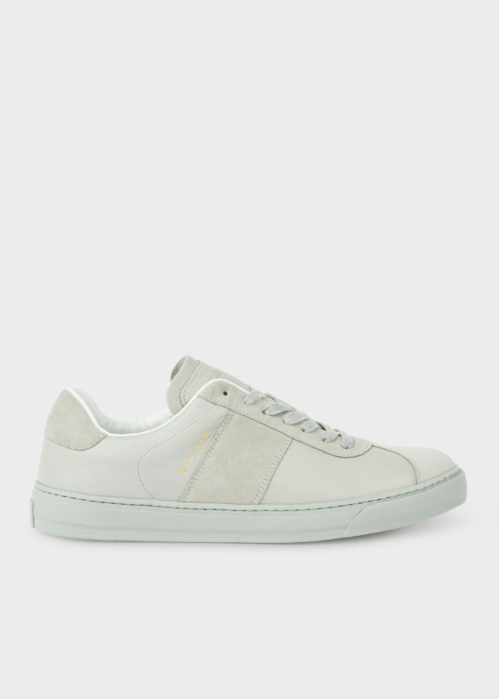 Paul Smith Men's Light Grey Leather 'levon' Sneaker