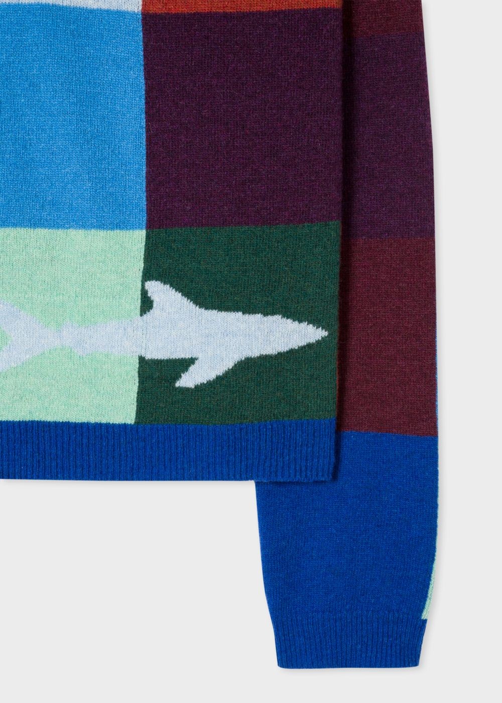 Paul Smith Lady's Color-Block Check Wool-Blend Sweater