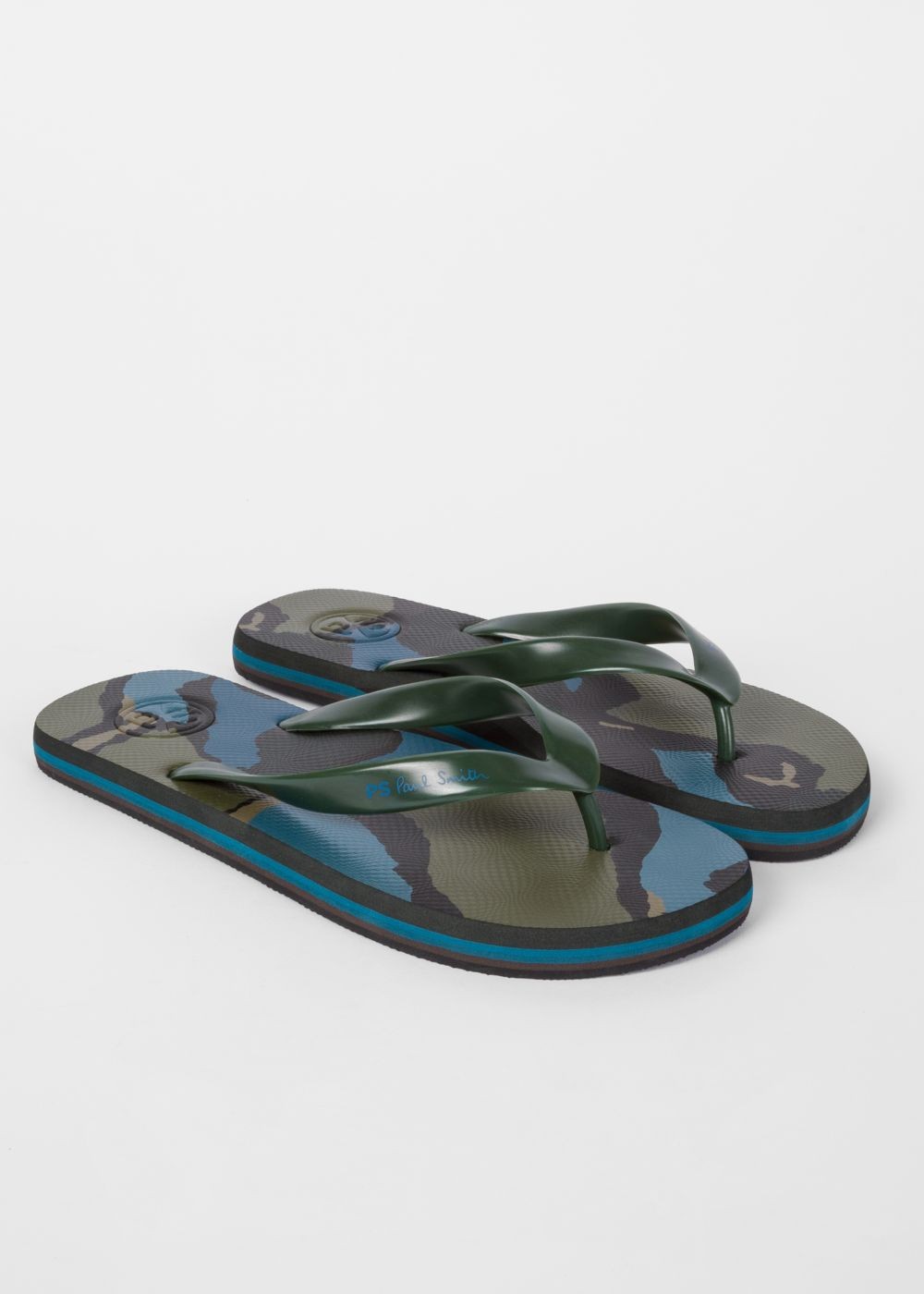 Paul Smith Mens's Khaki Camouflage 'dale' Flip Flops