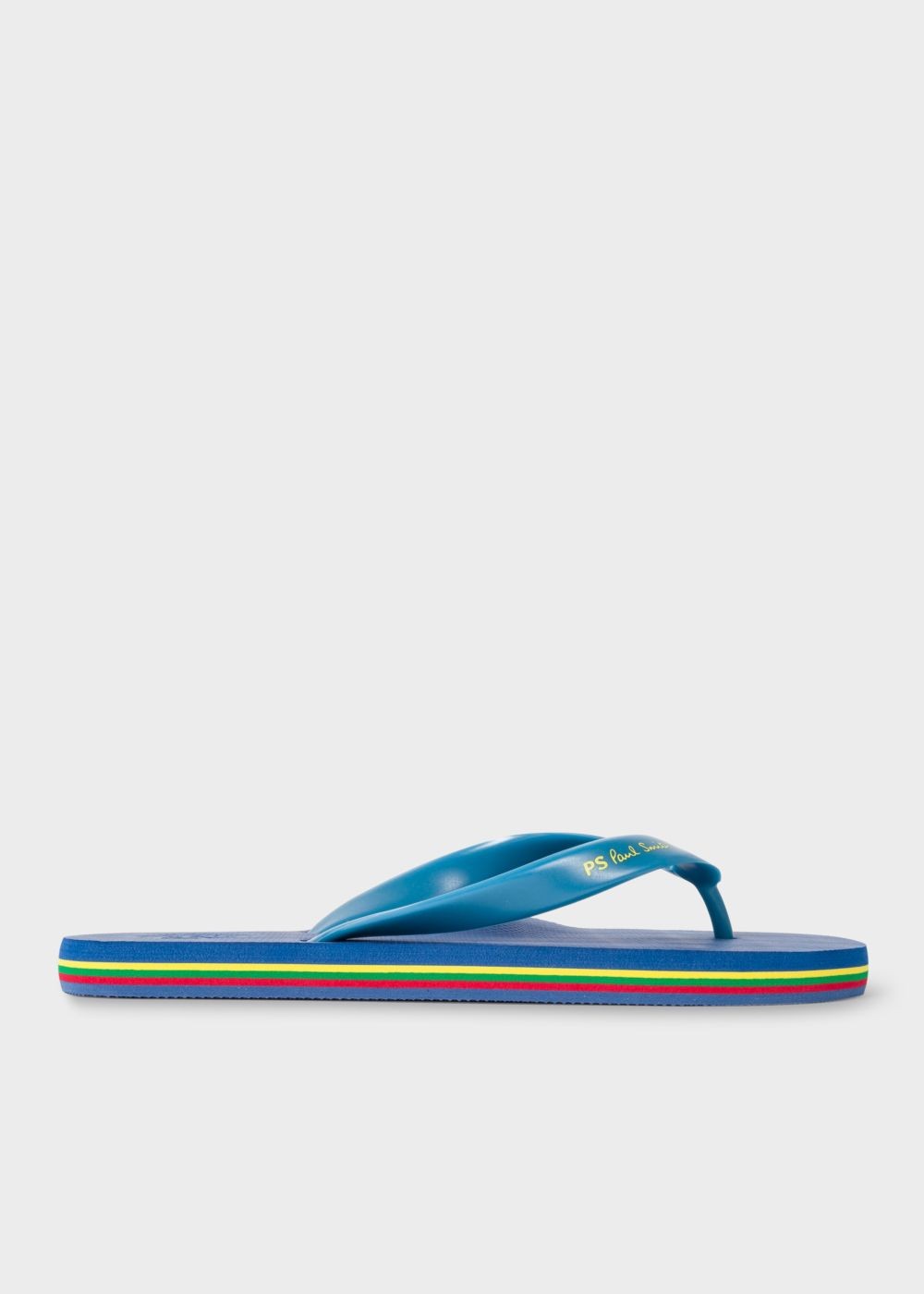 Paul Smith Men's Blue 'dale' Flip Flops With Striped Edge