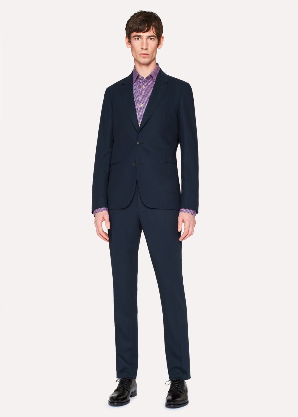 Paul Smith Men's Slim-Fit Navy Wool Pants