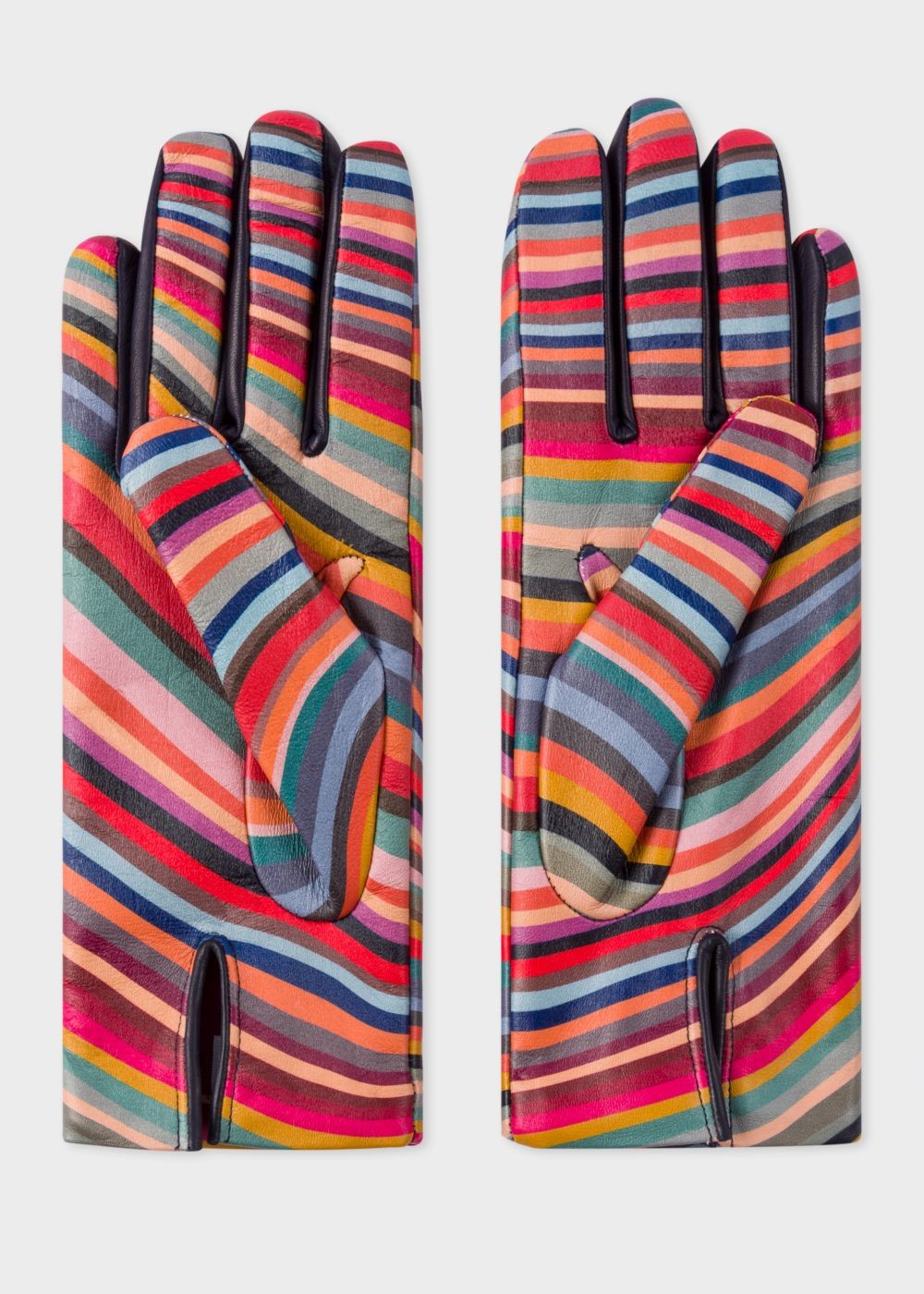 Paul Smith Women's 'swirl' Print Leather Gloves