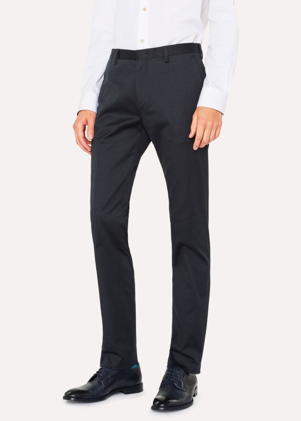 Paul Smith Men's Slim-Fit Dark Navy Stretch-Cotton Chinos Clothing