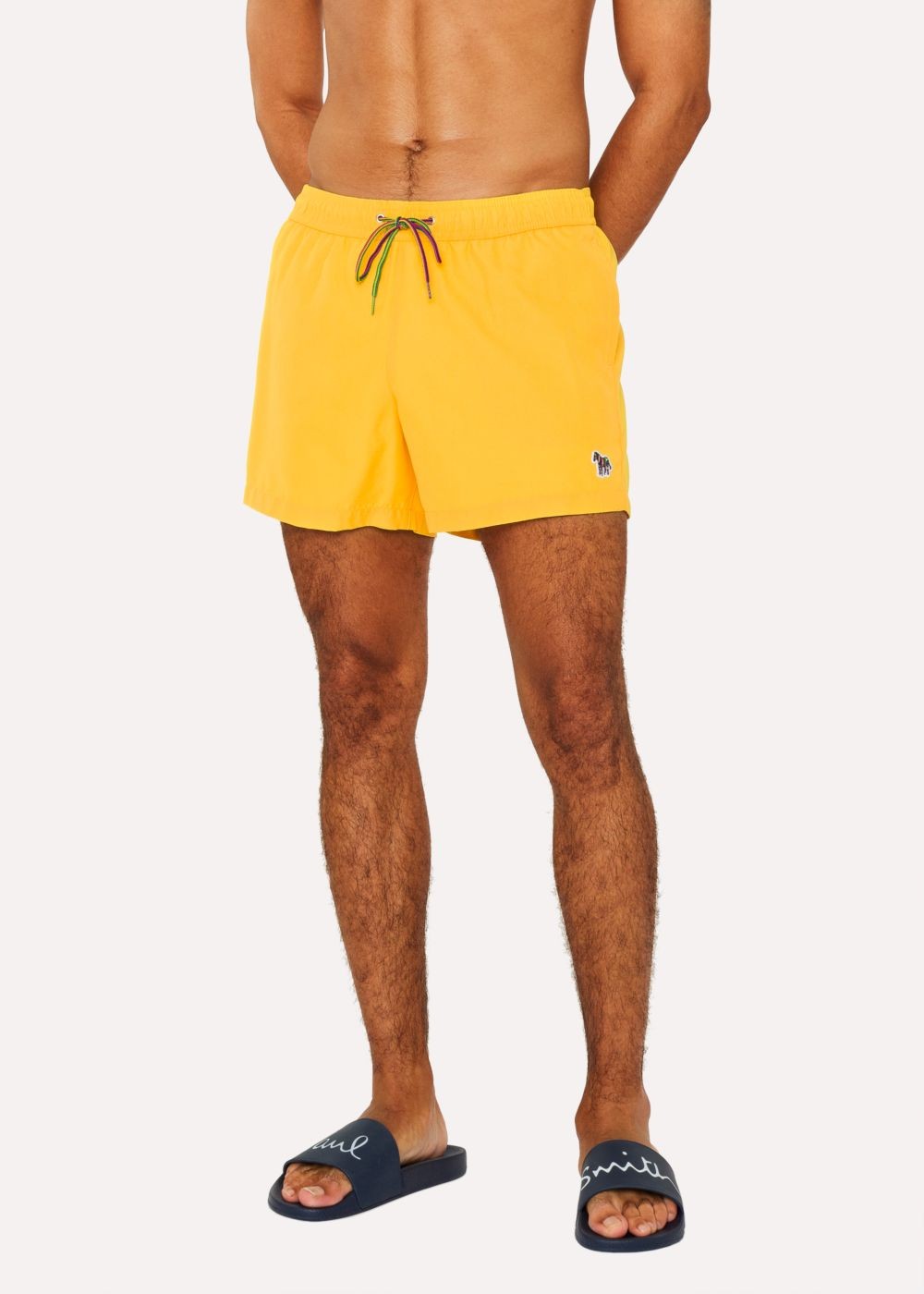 Paul Smith Mens's Yellow Zebra Logo Swim Shorts