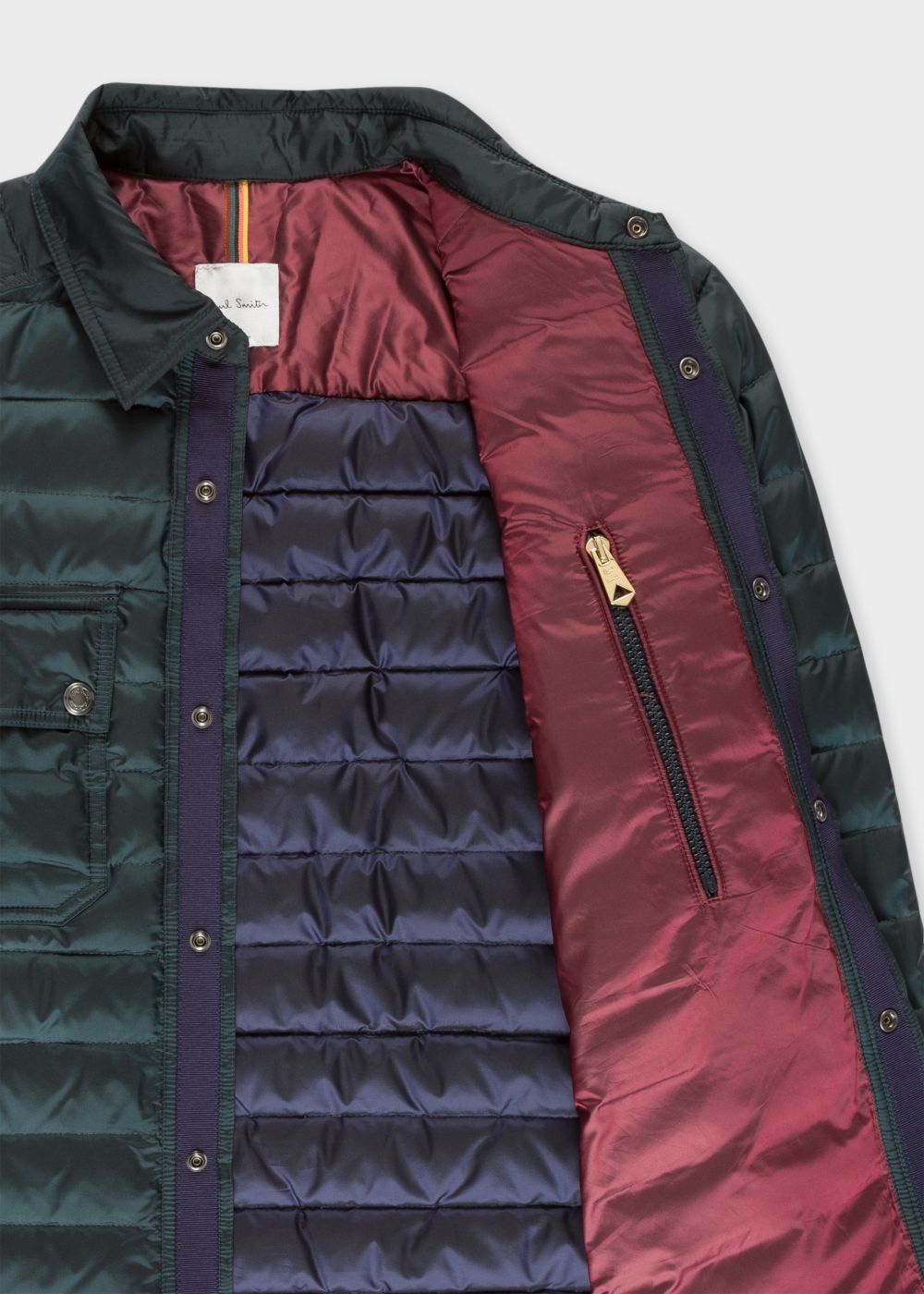 Paul Smith Mens's Dark Green Lightweight Down-Filled Jacket