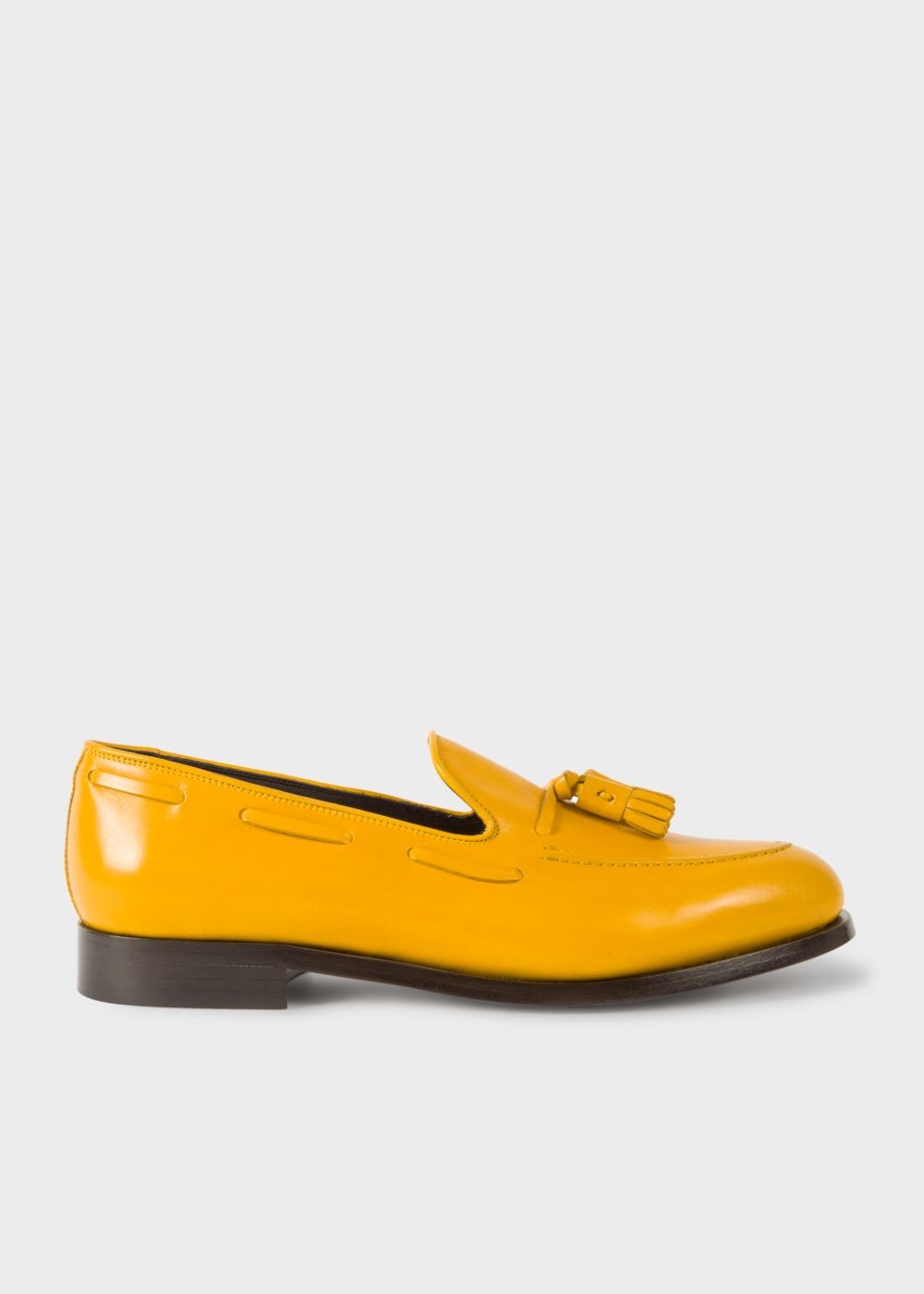 Paul Smith Mens's Yellow Leather 'simmons' Tasseled Loafers Shoes