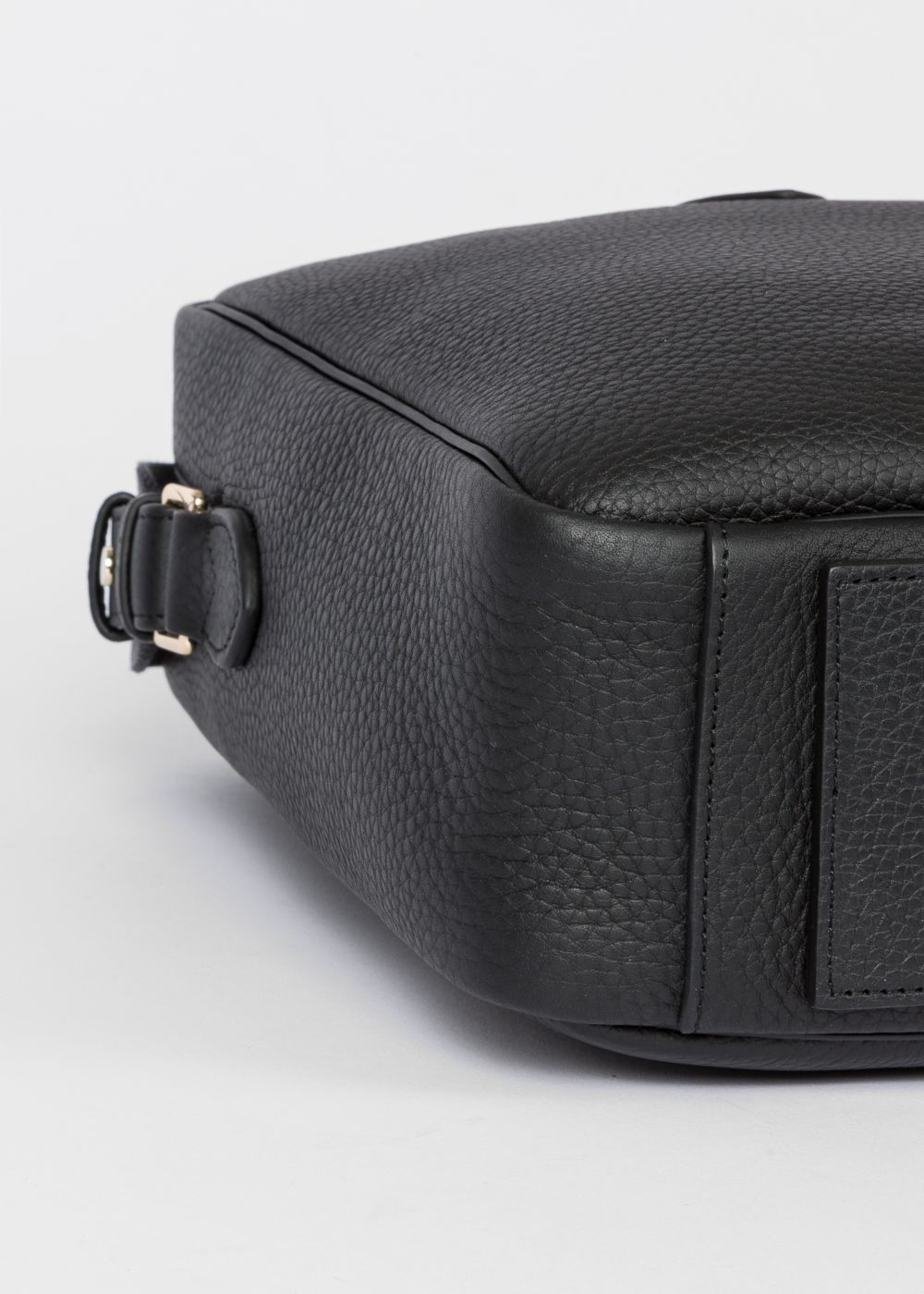 Paul Smith Men's Black 'bright Stripe' Leather Business Folio Accessories