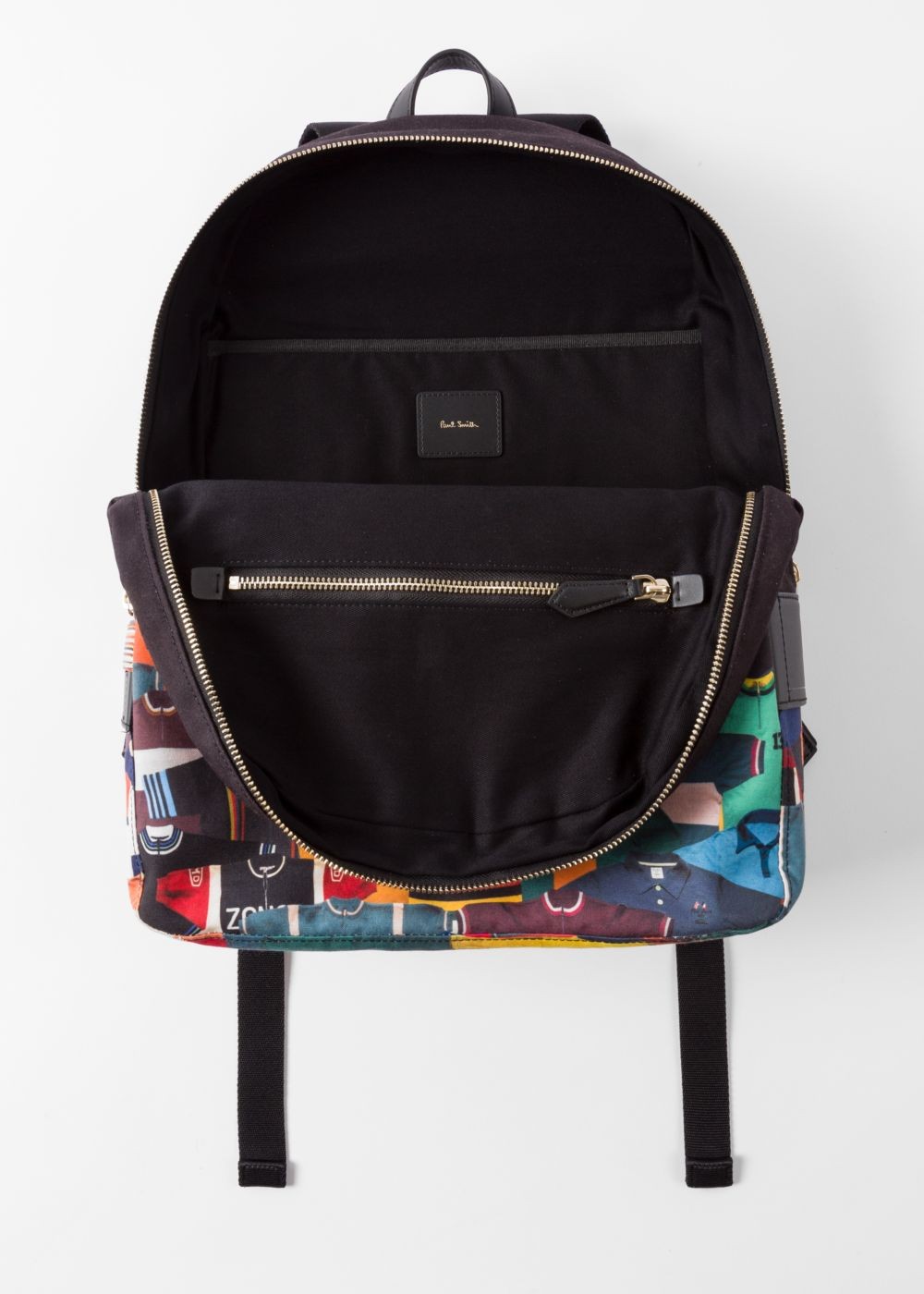 Paul Smith Men's 'cycling Jerseys' Print Canvas Backpack