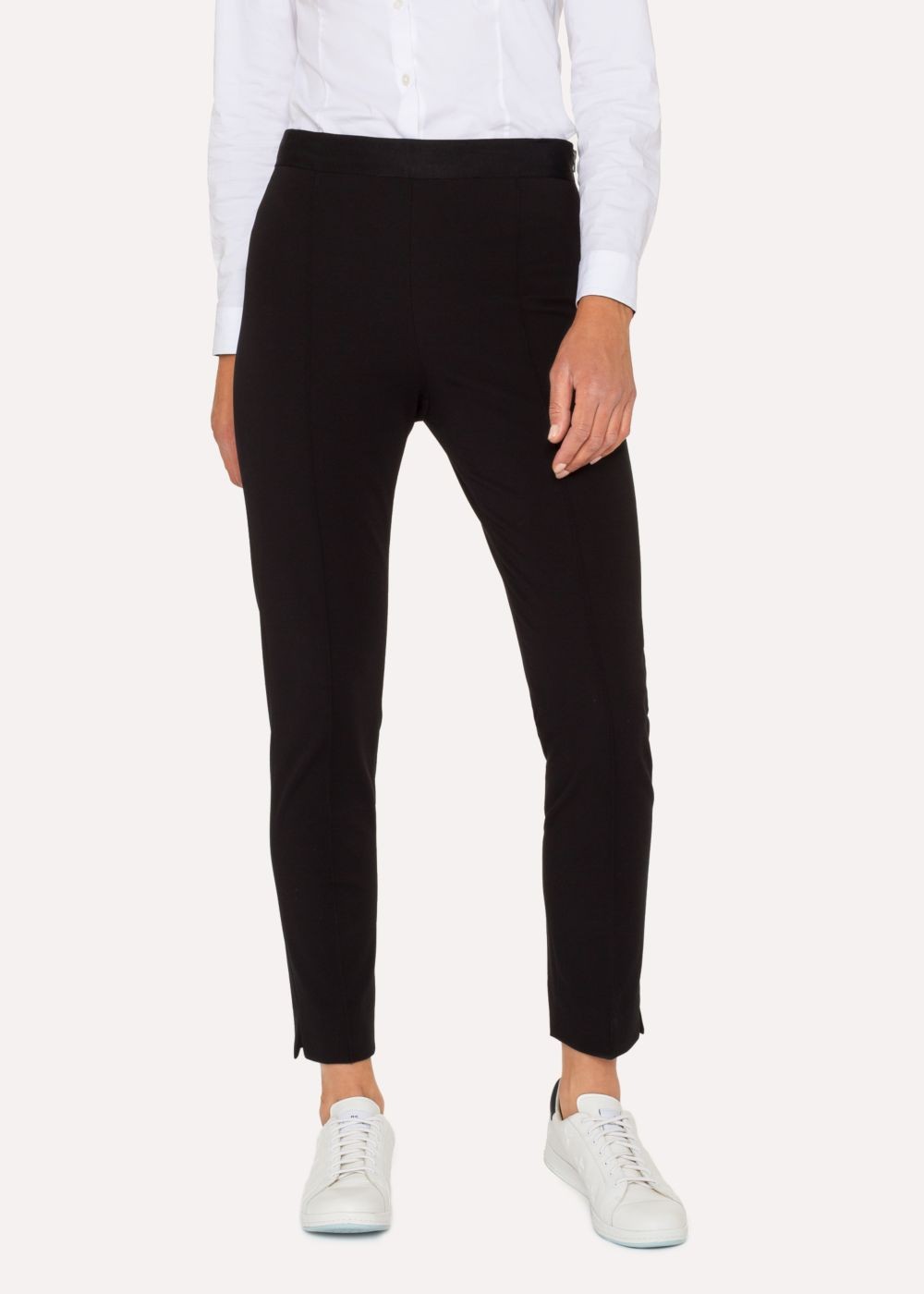 Paul Smith Lady's Black Stretch-Cotton Skinny-Fit Pants