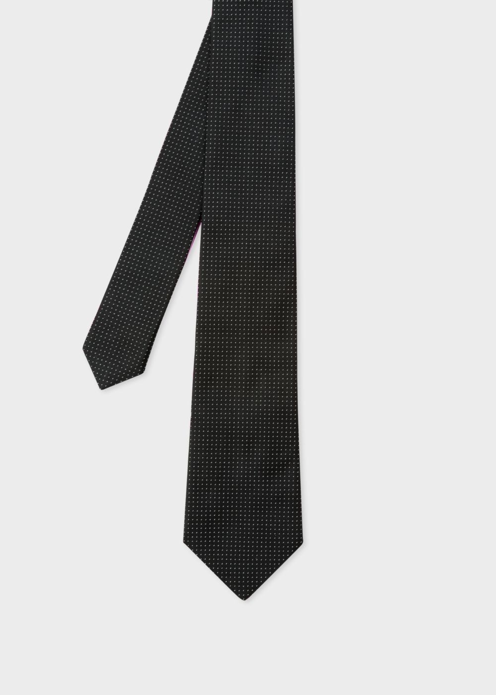 Paul Smith Men's Black Mini Polka Dot Silk Tie
