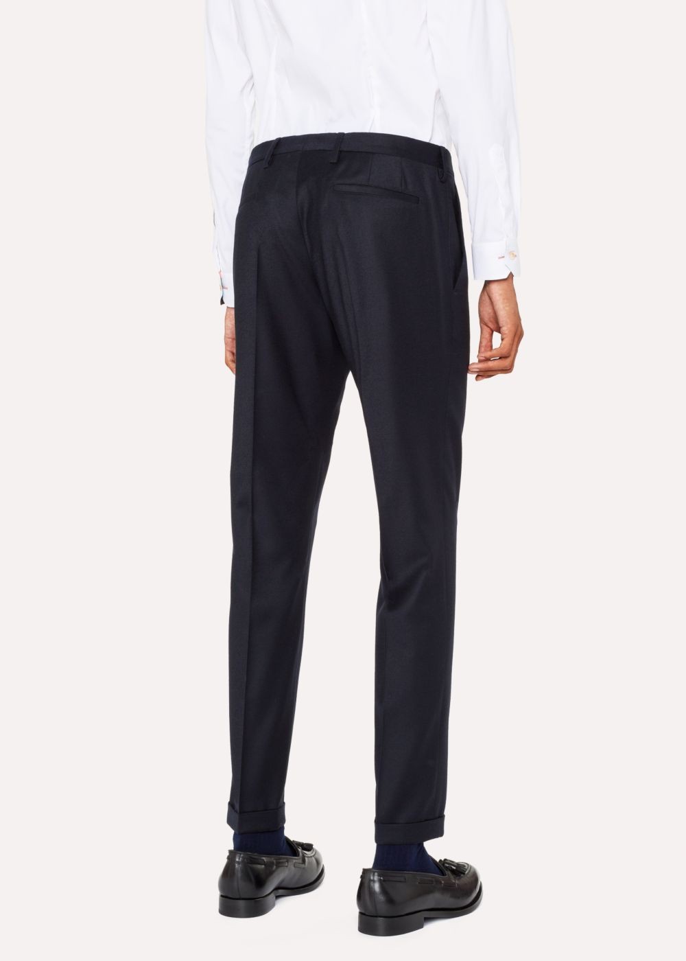 Paul Smith Men's Slim-Fit Navy Wool And Cashmere-Blend Pants