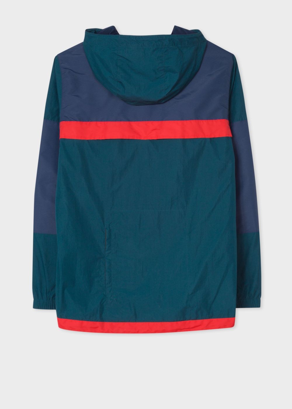 Paul Smith Men's Navy And Red Showerproof Anorak With Contrast Panels Clothing