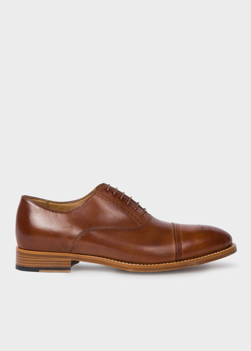 Paul Smith Mens's Tan Parma Calf Leather 'berty' Brogues Shoes