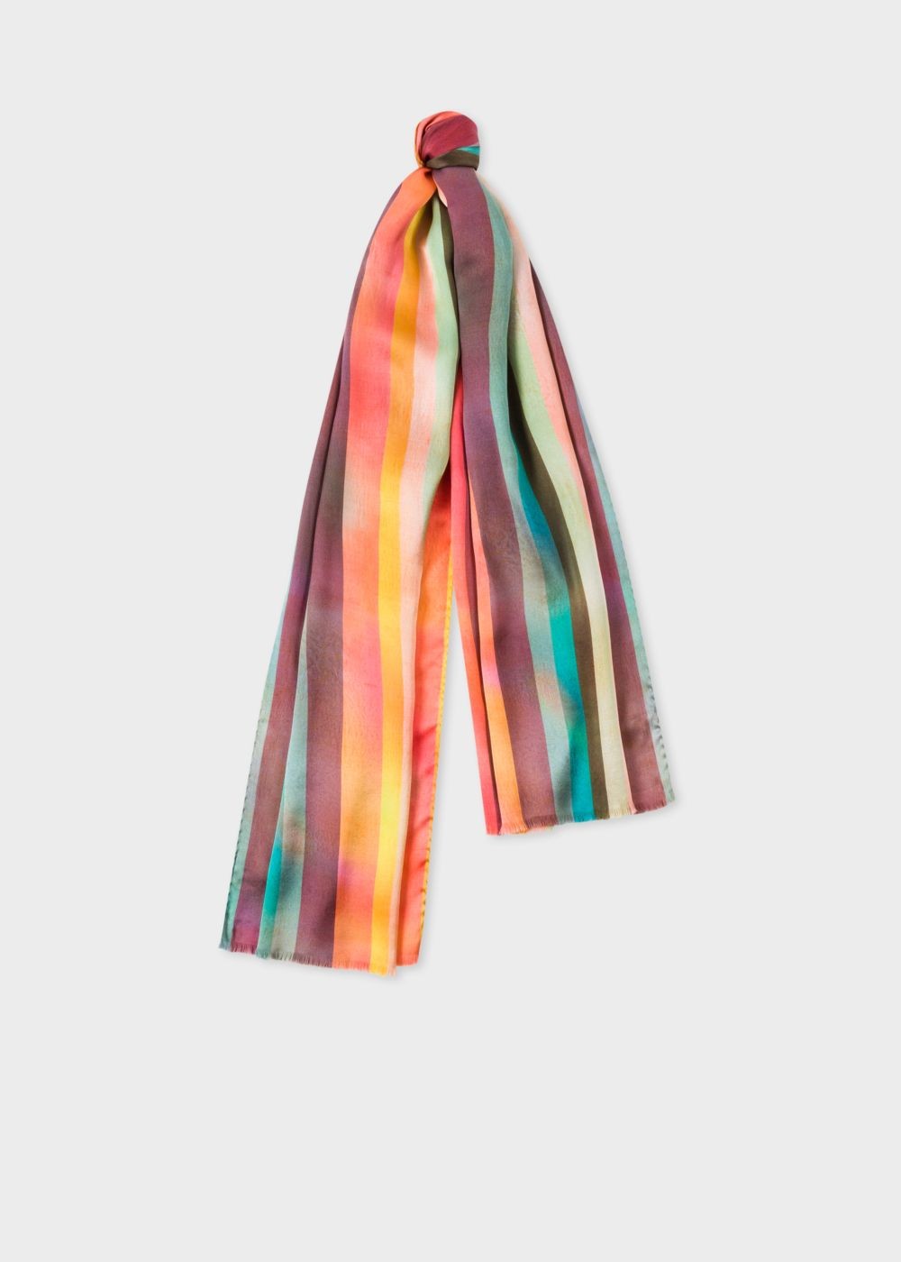 Paul Smith Men's 'artist Stripe' Print Silk Scarf