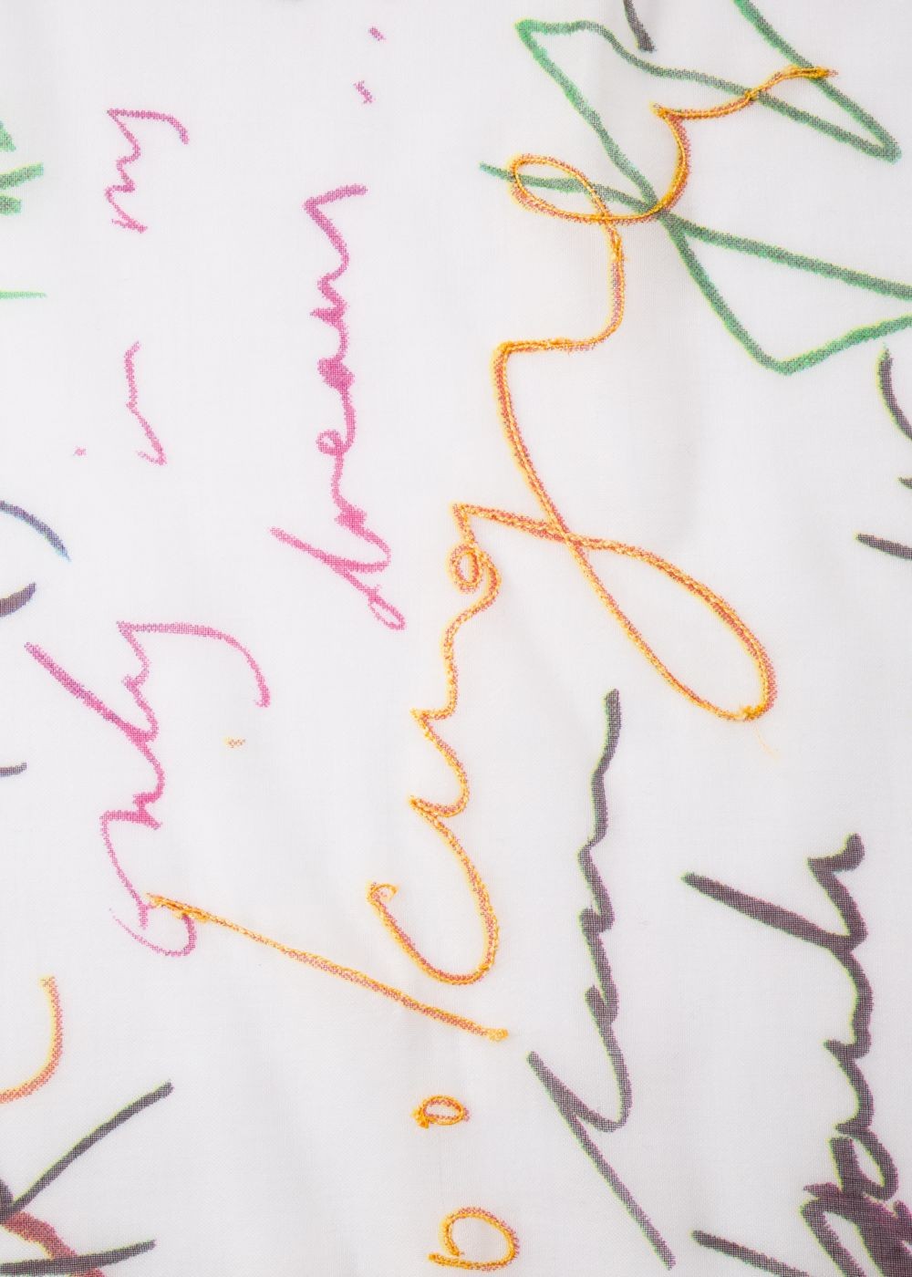 Paul Smith Womens's White 'ideas Script' Embroidery Scarf