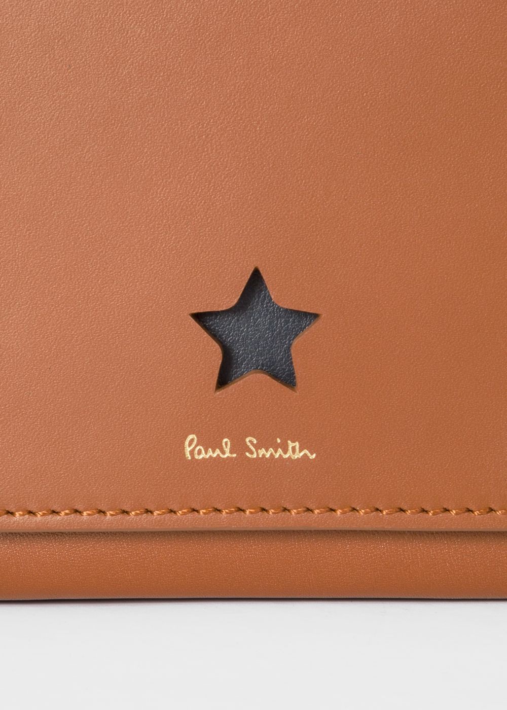 Paul Smith Lady's Tan 'star' Cutout Leather Shoulder HandBag