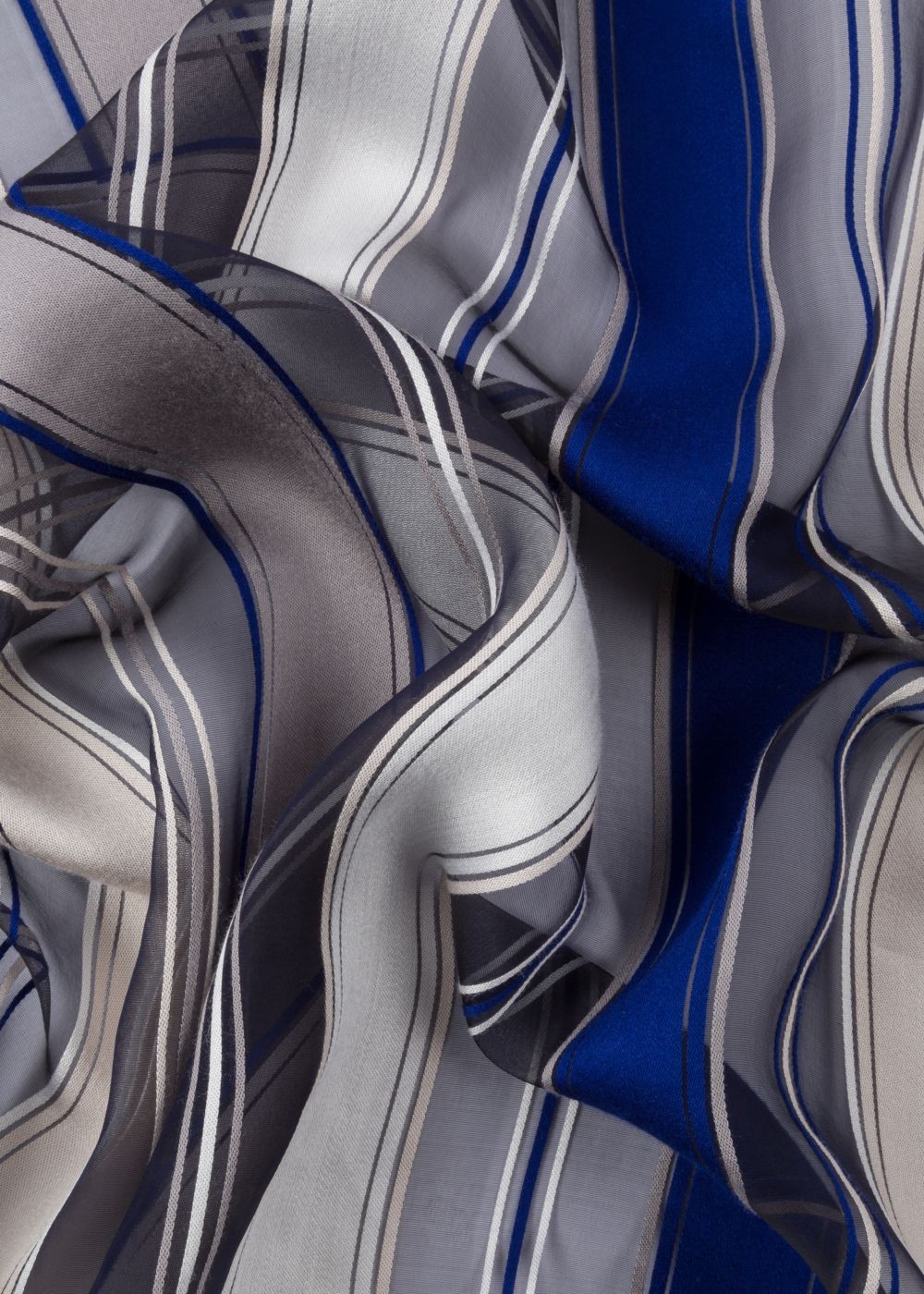 Paul Smith Womens's Navy Stripe Sheer Silk-Blend Scarf