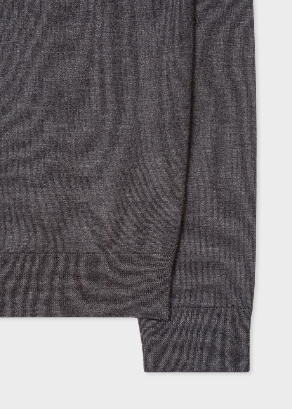 Paul Smith Men's Dark Grey Marl Wool 'artist Stripe' Zip-Through Cardigan Clothing