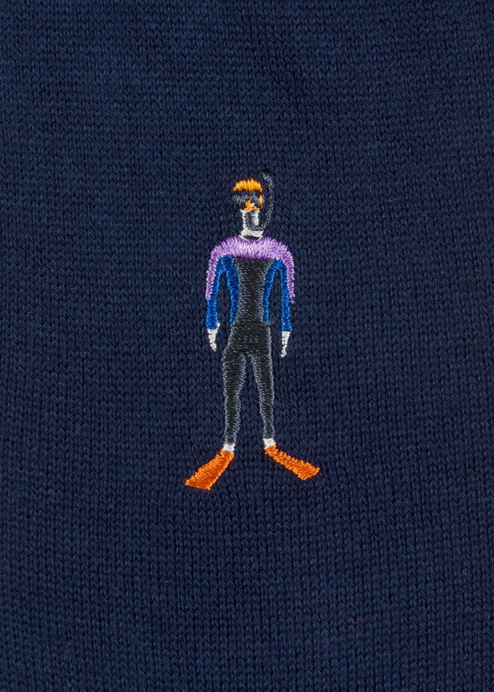 Paul Smith Men's Navy 'people' Embroidered Socks