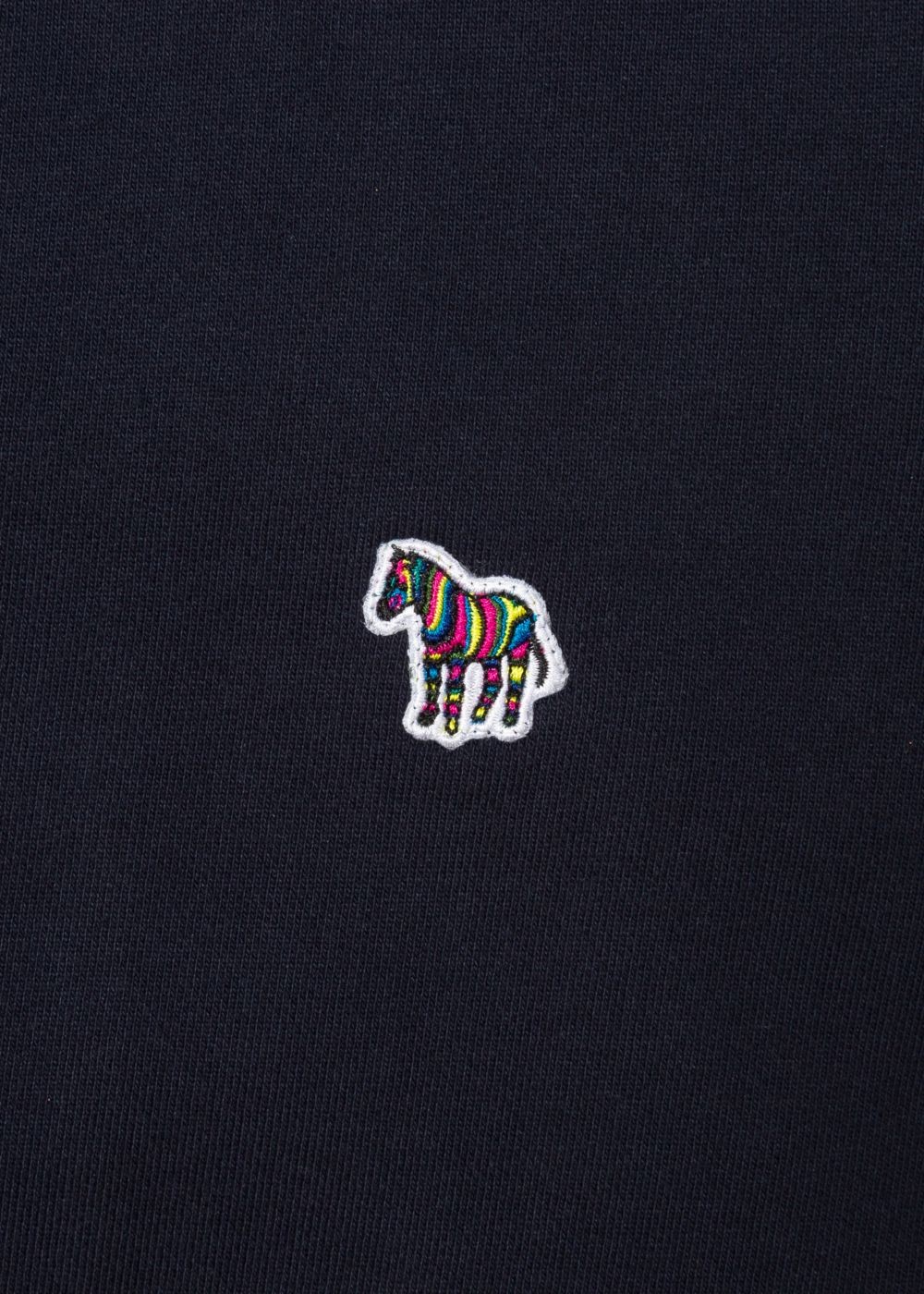 Paul Smith Mens's Navy Organic-Cotton Zip-Front Zebra Logo Hoodie
