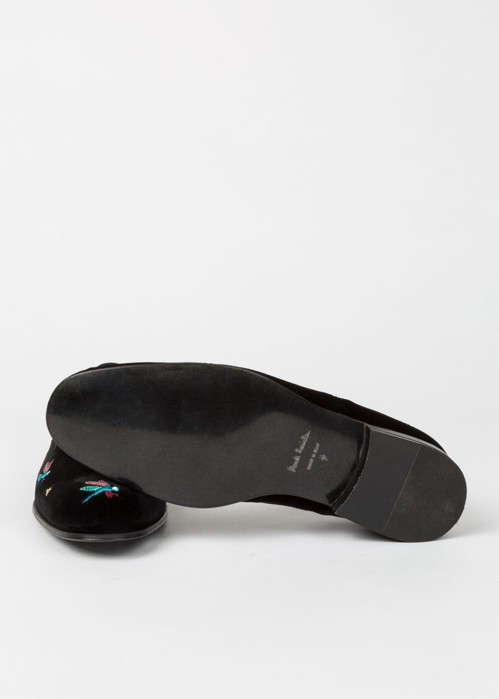 Paul Smith Mens's 'dreamer' Embroidered 'rudyard' Velvet Loafers Shoes