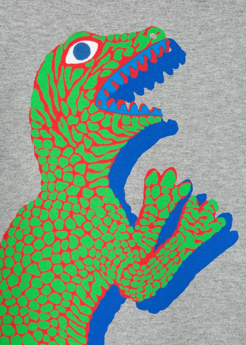 Paul Smith Men's Grey Marl Organic-Cotton Large Dino Sweatshirt