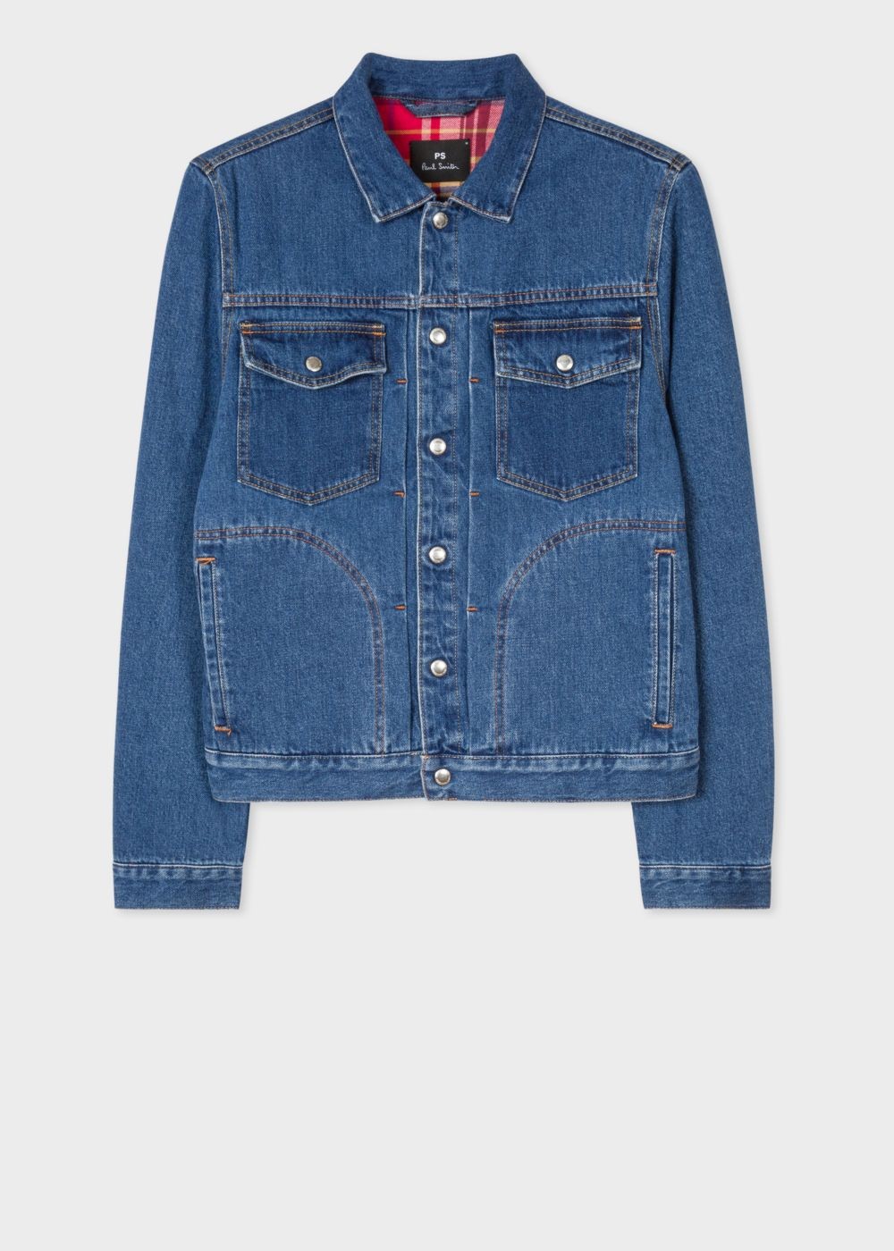 Paul Smith Men's Mid-Wash Pleat-Front Lined Denim Jackets