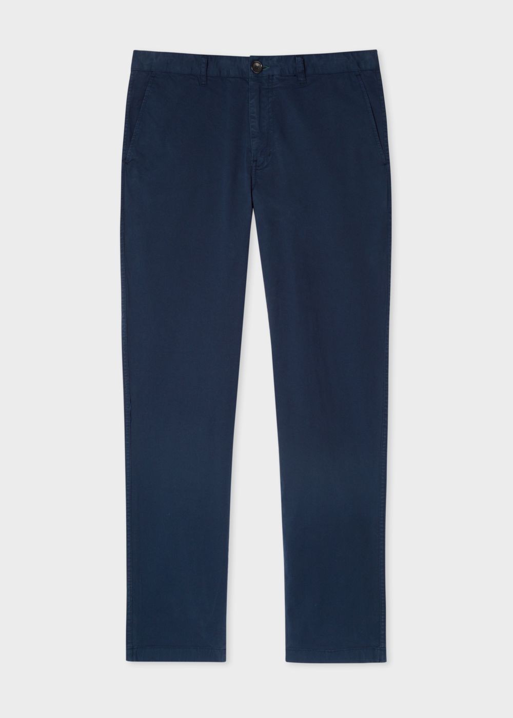 Paul Smith Mens's Tapered-Fit Washed Navy Stretch Pima-Cotton Chinos Clothing