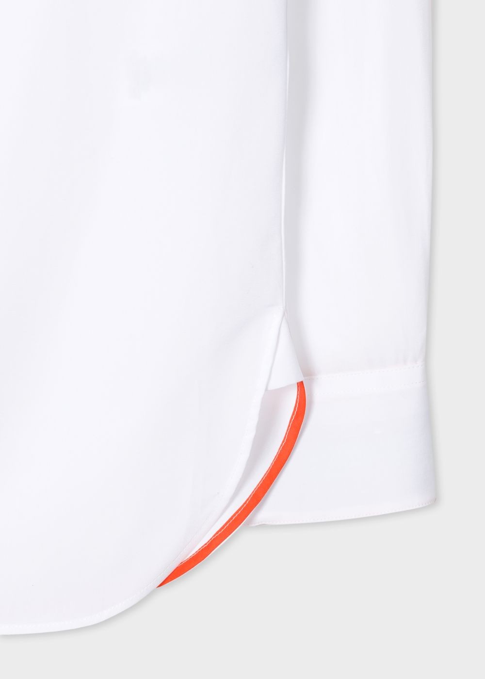 Paul Smith Womens's White Cotton-Twill Shirts With 'artist Stripe' Cuff Linings And Charm Button