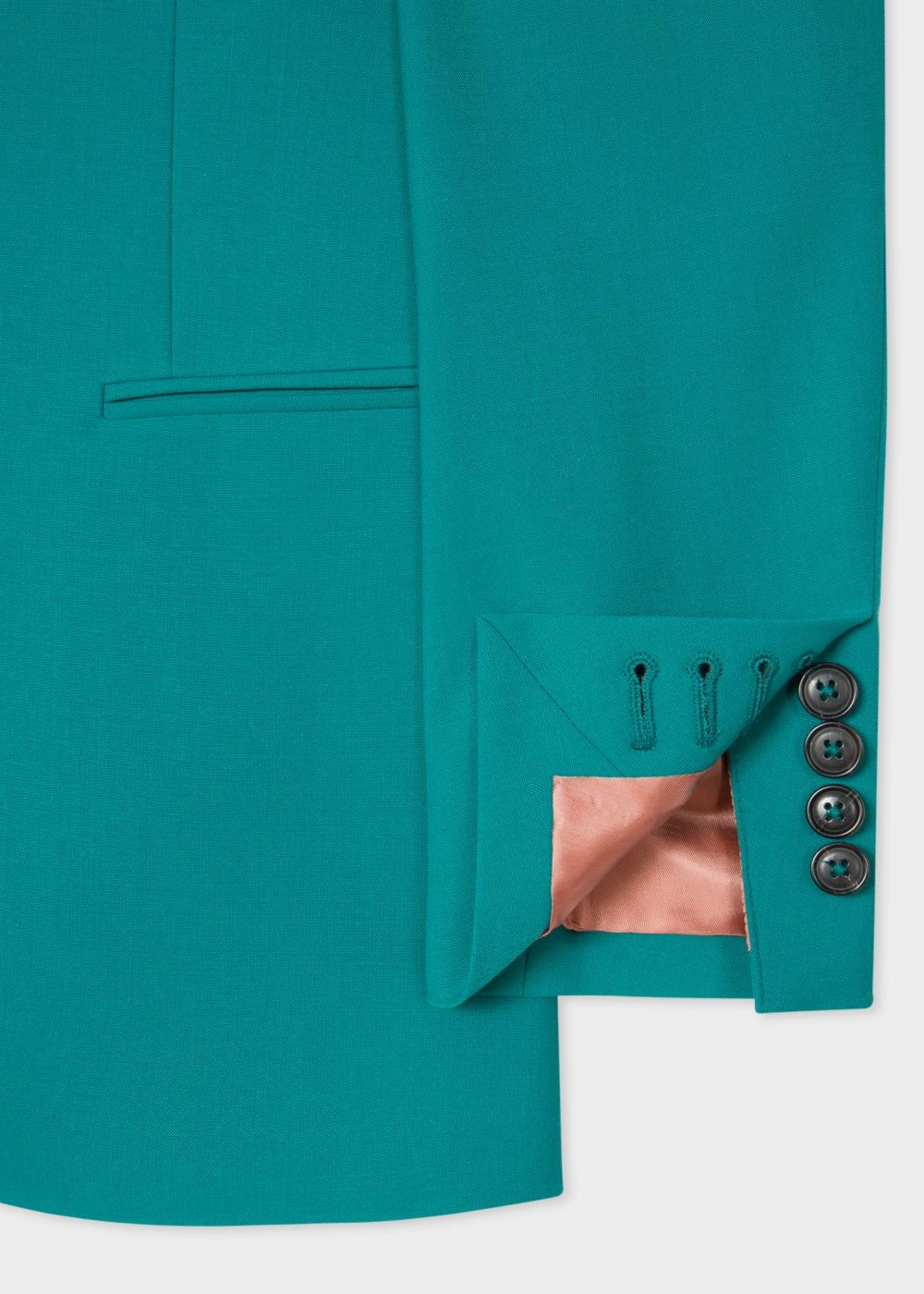 Paul Smith Womens's Turquoise Two-Button Wool-Blend Blazer Clothing