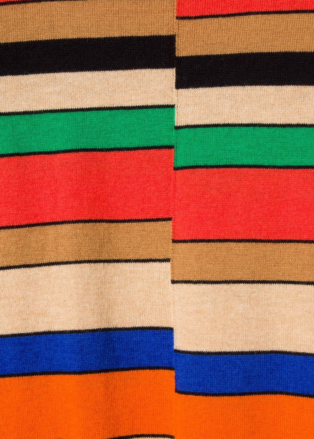 Paul Smith Lady's Multi-Coloured Stripe Scoop Neck Sweater